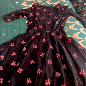 Stephanie Dress, Bow Pattern | Unique Vintage | New with Tags